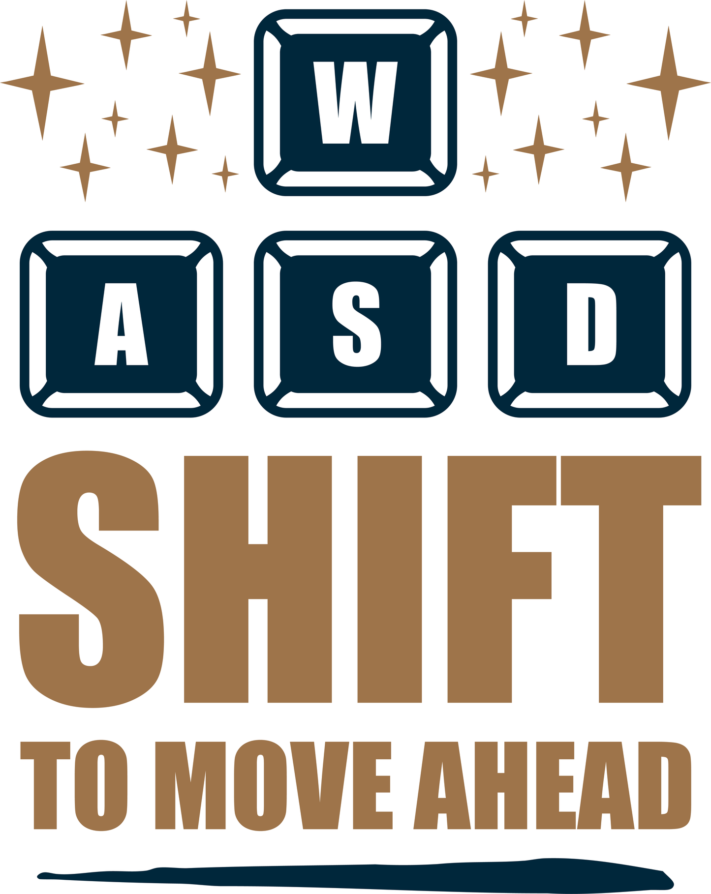 Shift To Move Ahead (White)