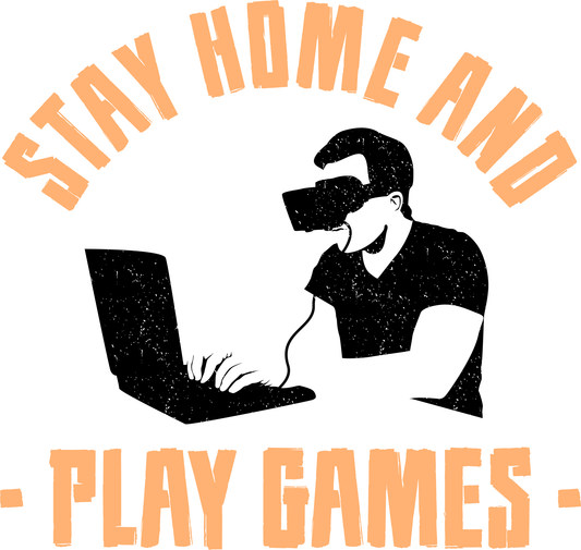 Stay Home And Play Game (White)