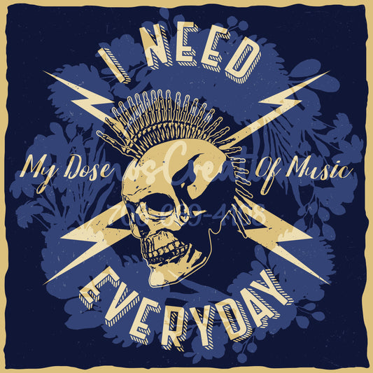 Music Dose Skull Graphic Tee (Black) [WM v1 92769508] [WM v1 723357ee]