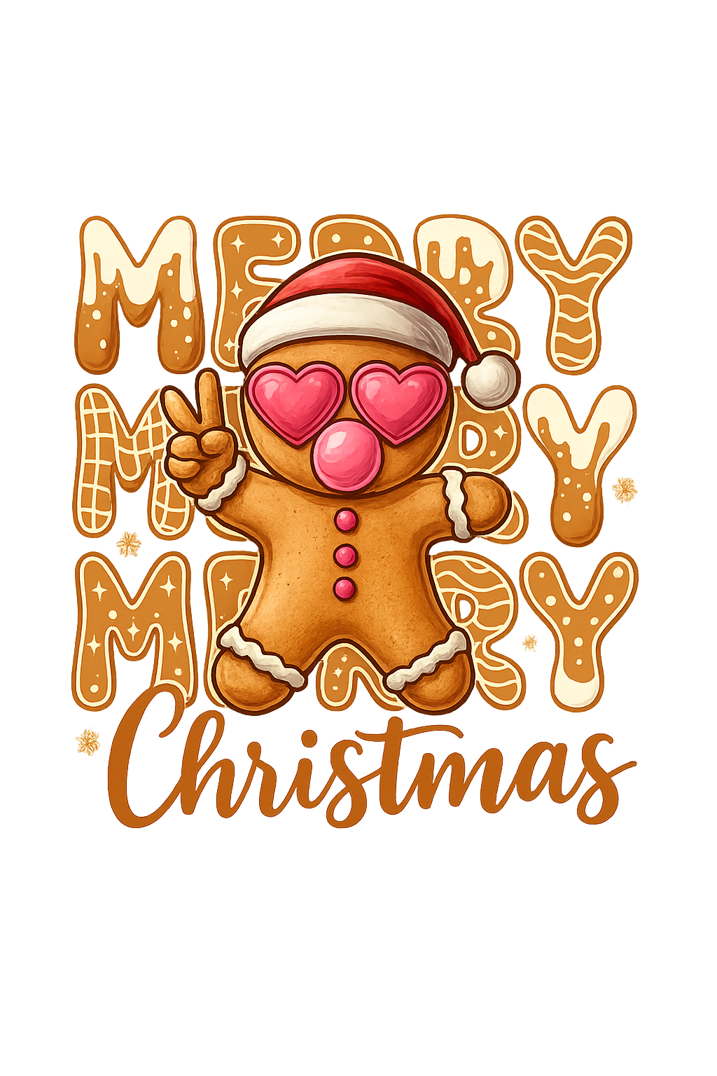 Gingerbread Christmas T-shirt (Black)