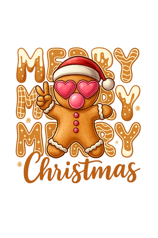 Gingerbread Christmas T-shirt (Black)
