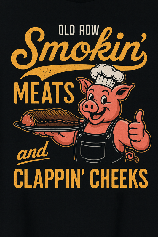 Smokin' Meats Bbq Pig Tee (Black)