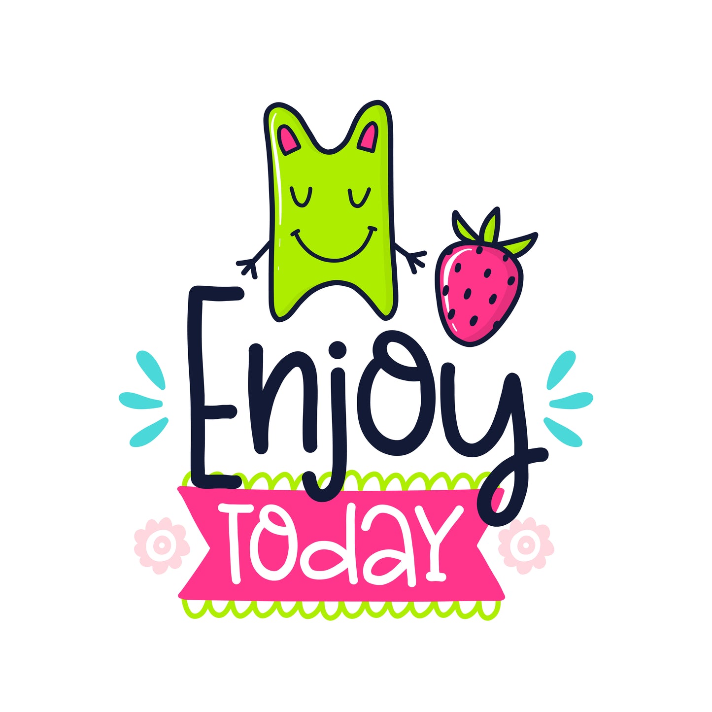 Enjoy Today Graphic Tee (White)