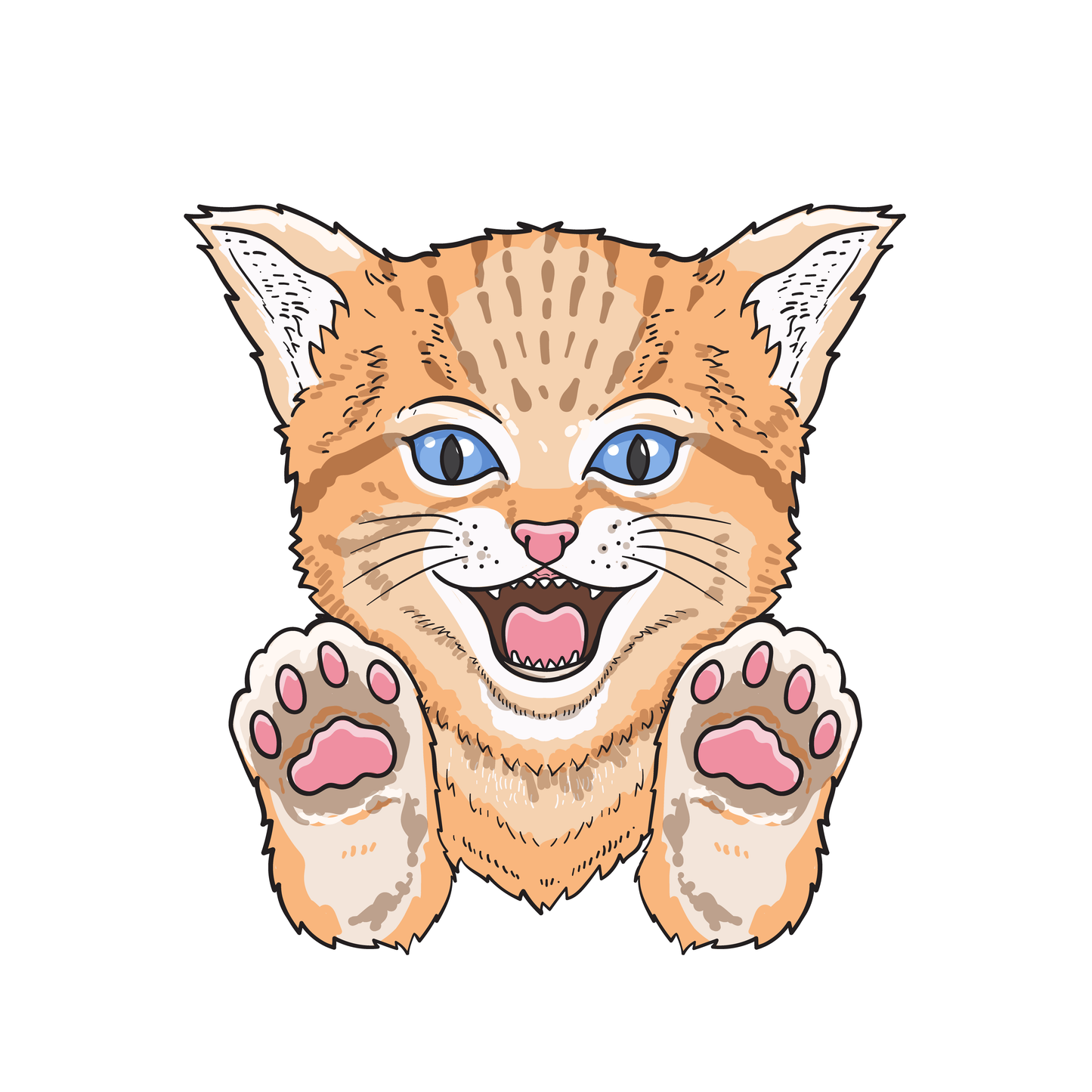 Happy Cat Graphic Tee (White)