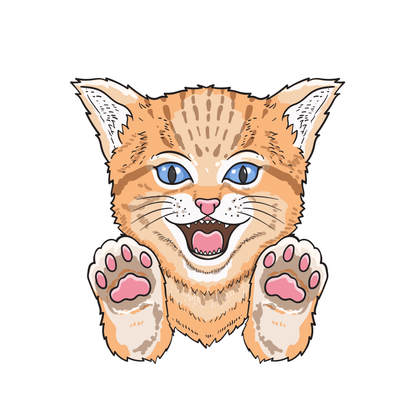 Happy Cat Graphic Tee (White)