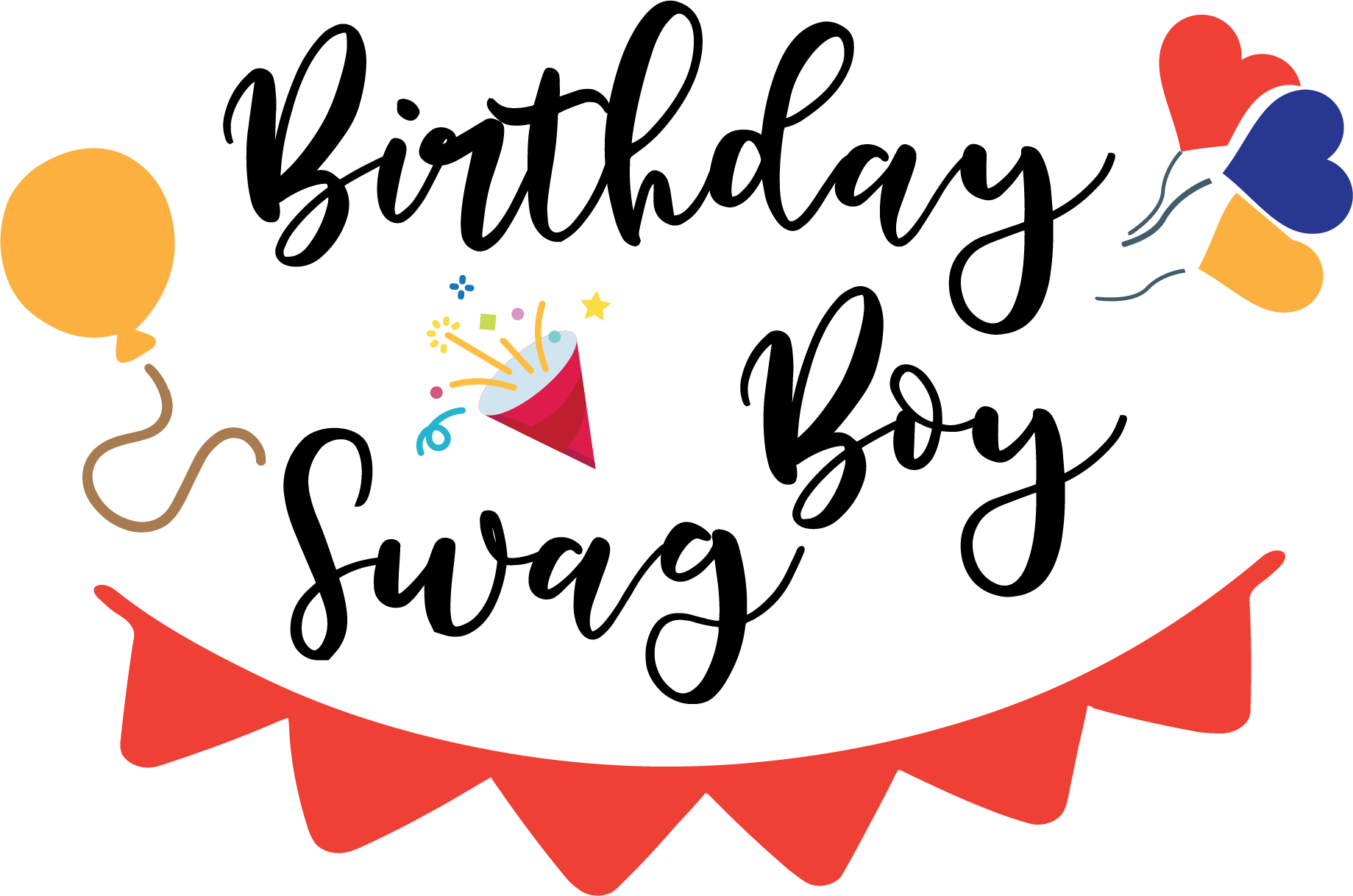 Birthday Boy Swag T-shirt (White)