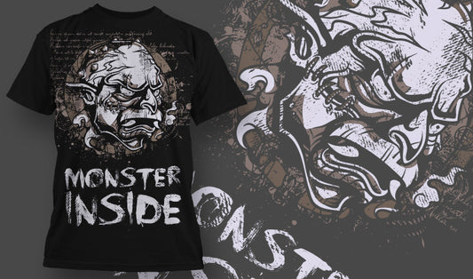 Monster Inside Graphic T-shirt (Black)