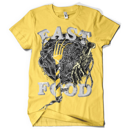 Creative Food-themed Graphic Tee (Black)