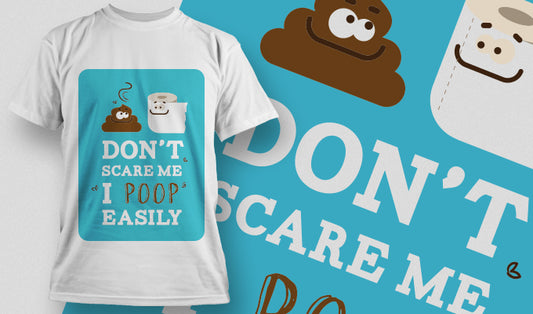 Humorous Poop Themed T-shirt (Black)