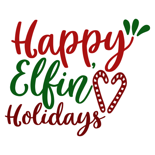 Happy Elfin Holidays T-shirt (White)