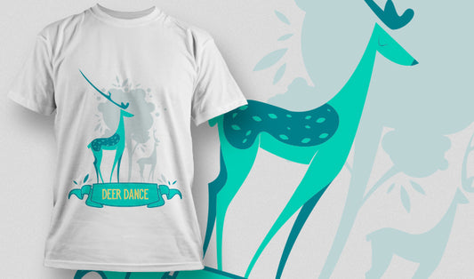 Deer Dance Graphic Tee (Black)