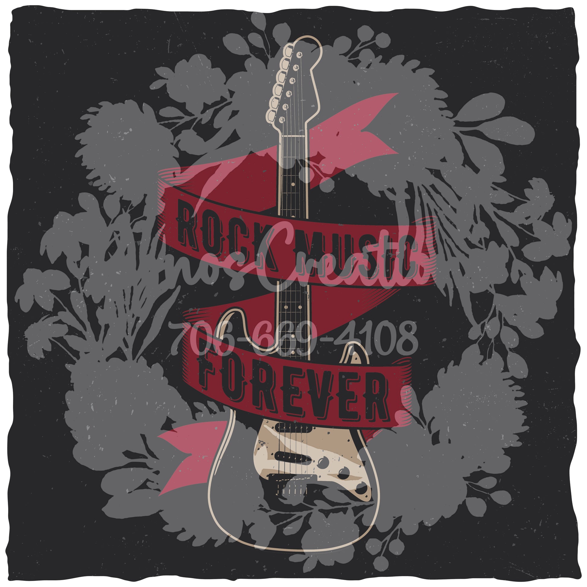 Rock Music Forever T-shirt (Black) [WM v1 4f35b791]