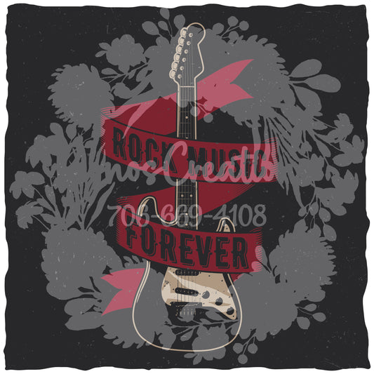 Rock Music Forever T-shirt (Black) [WM v1 4f35b791]