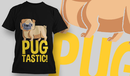 Pug Tastic Graphic Tee (Black)