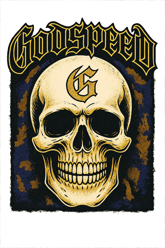 Godspeed Gothic Skull Tee (White)