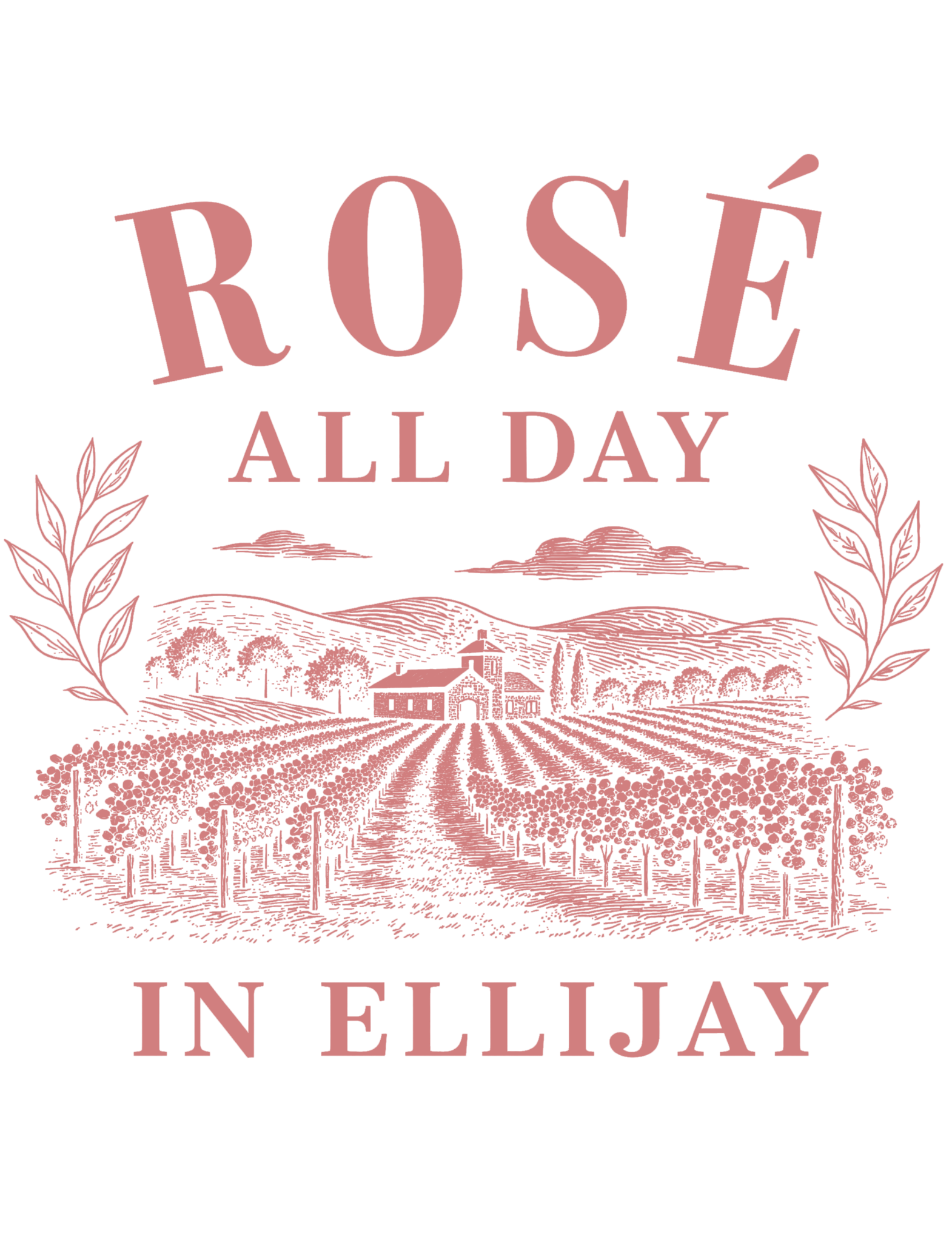 Rosé All Day in Ellijay — Tee (Navy)