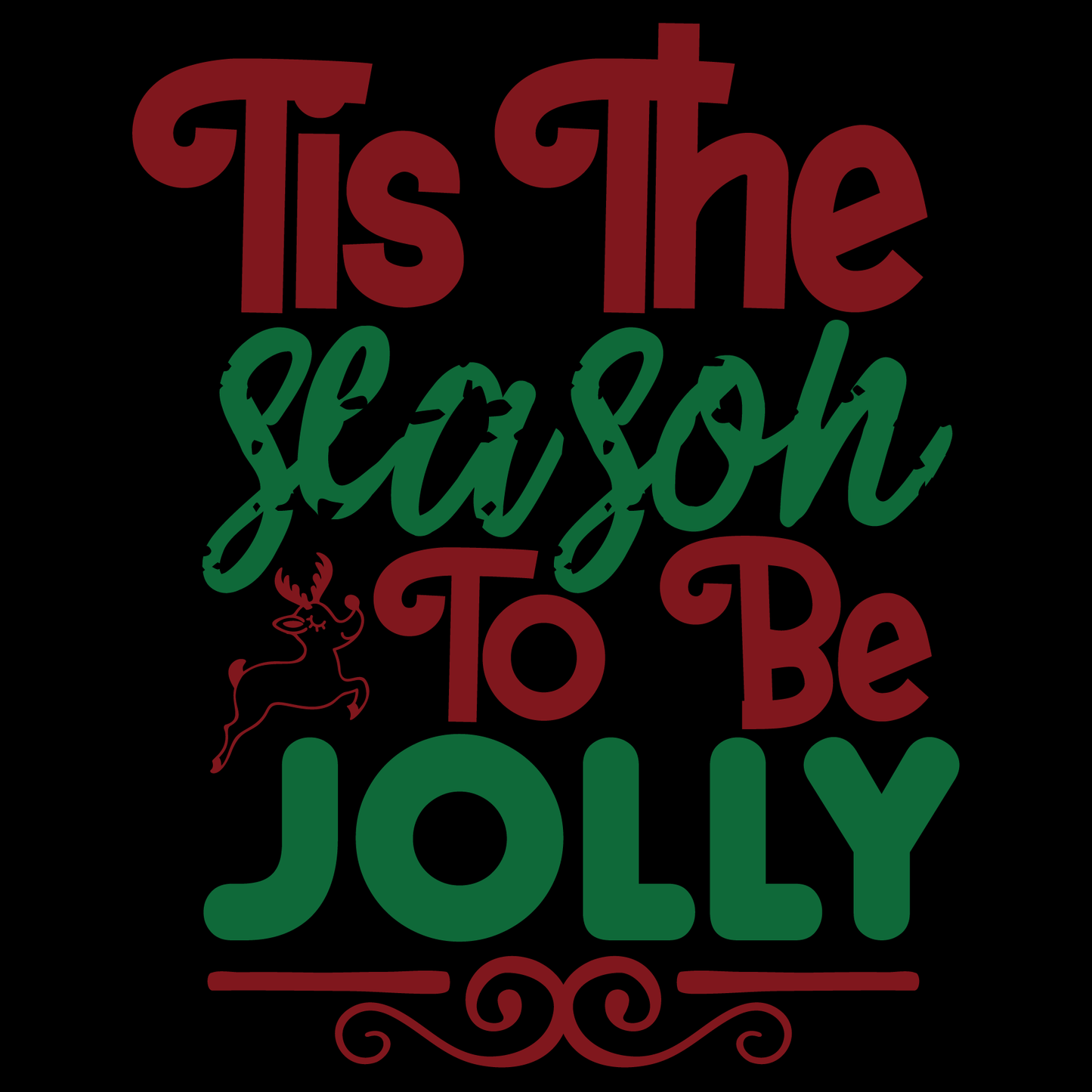 Seasonal Jolly T-shirt Design (White)
