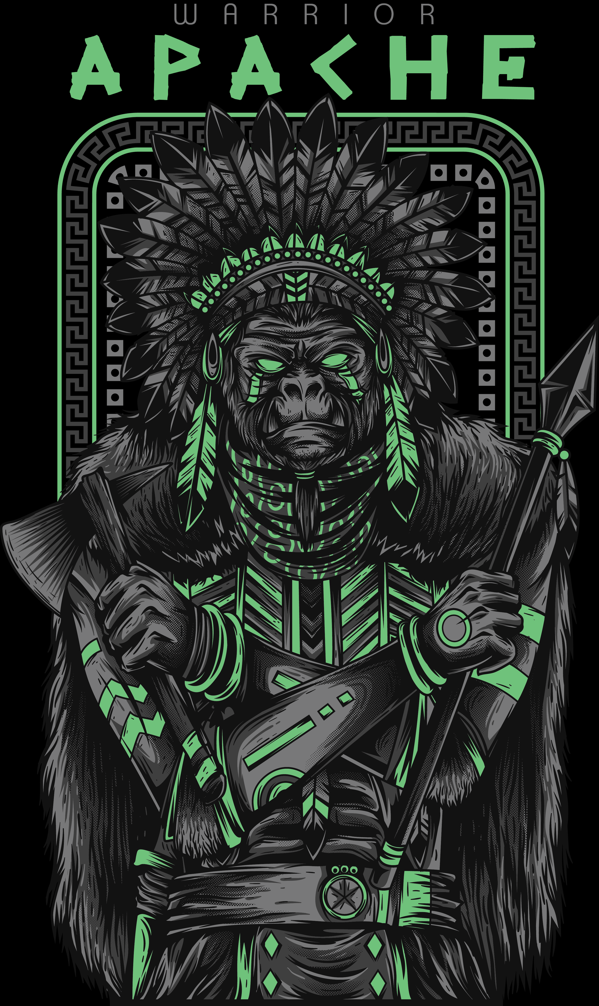 Apache Warrior Graphic Tee (White)