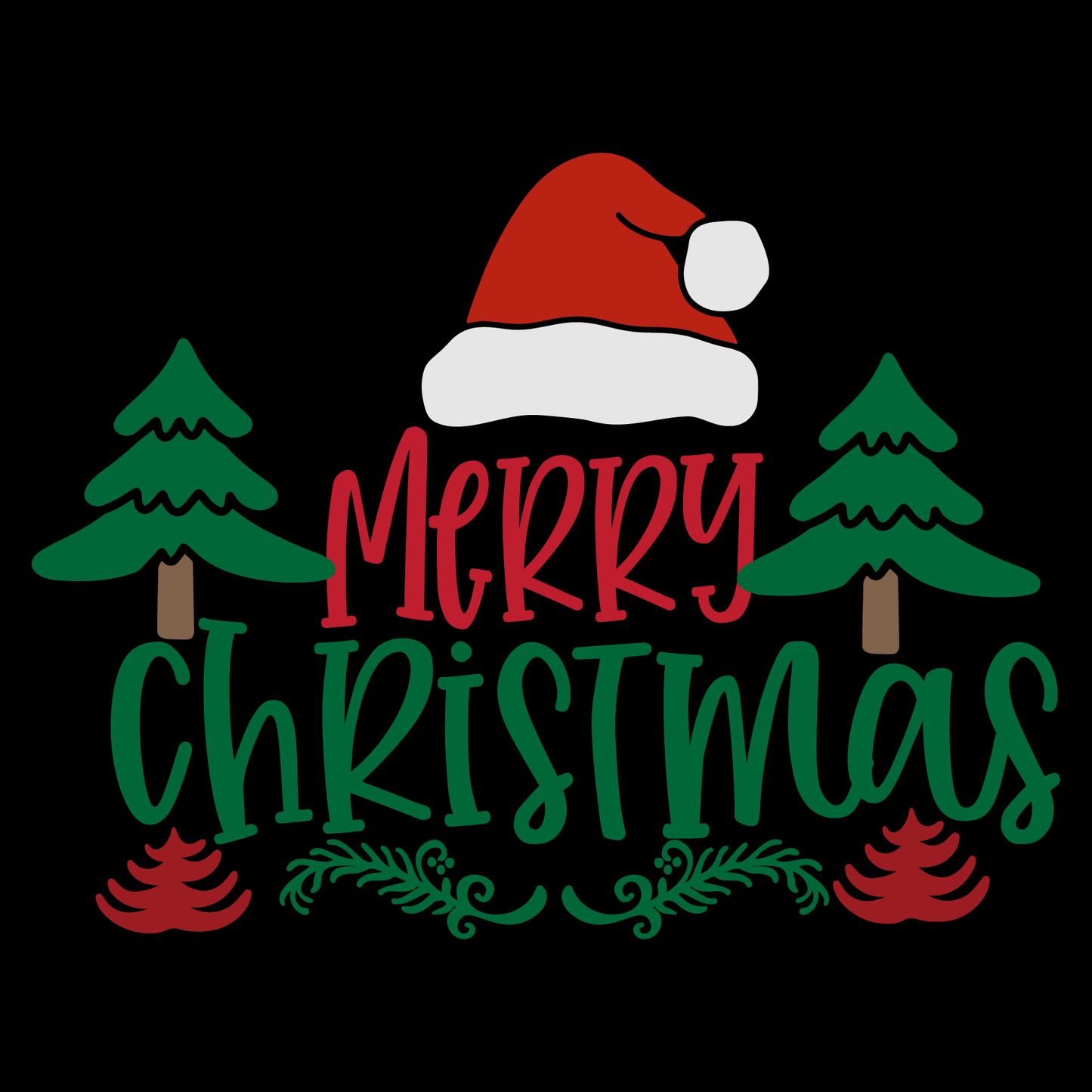 Merry Christmas T-shirt Design (White)