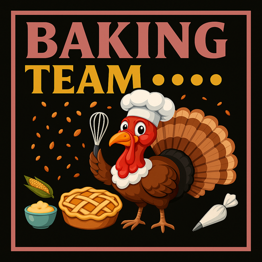 Baking Team Turkey T-shirt (Black)