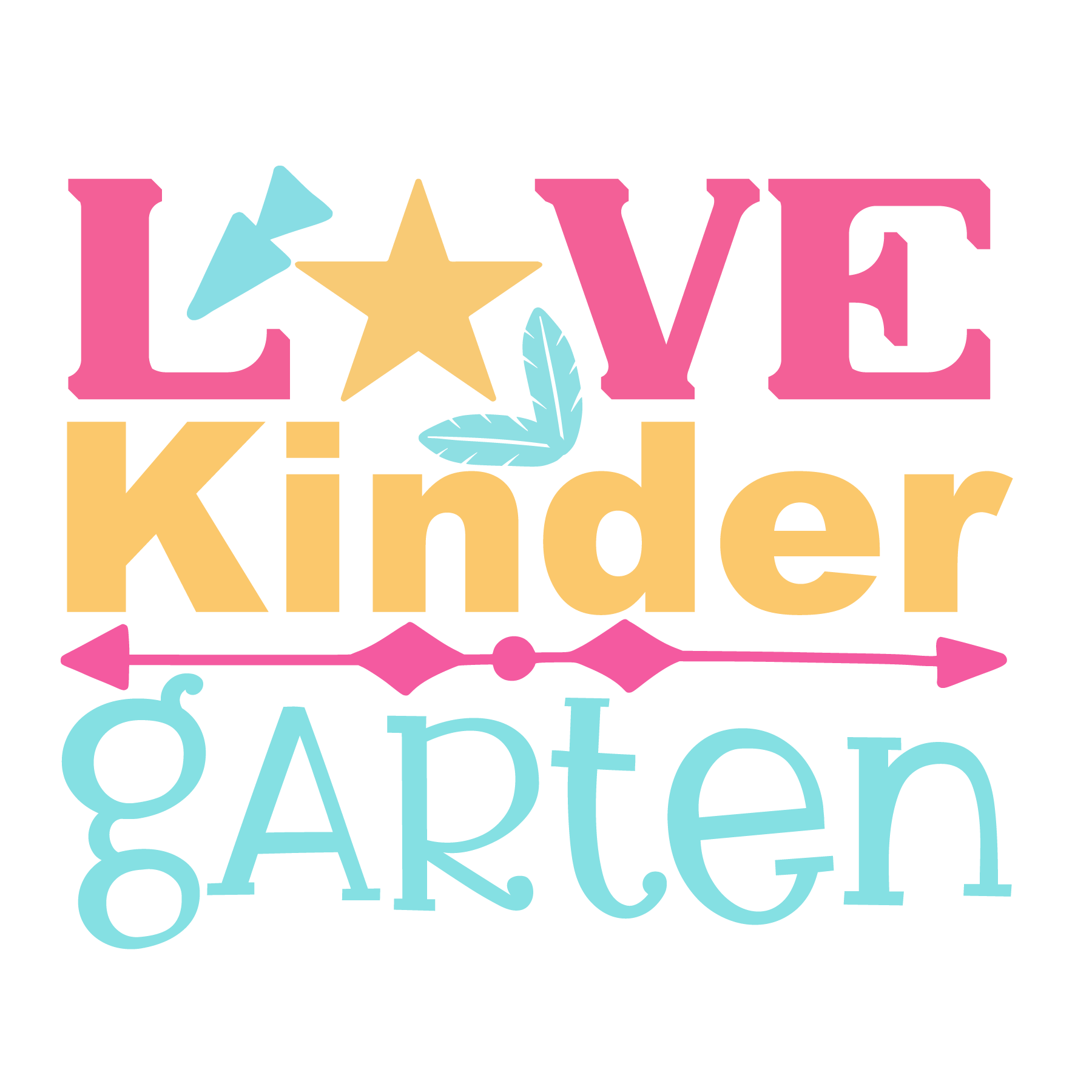 Love Kindergarten Graphic Tee (White)
