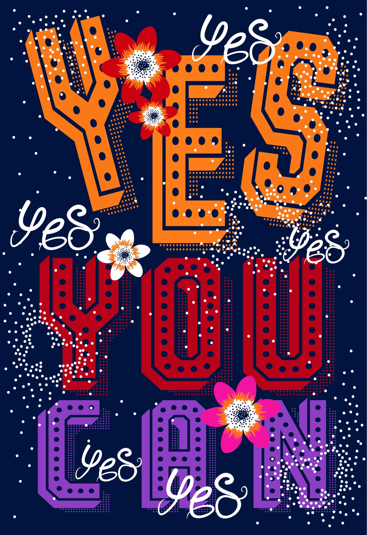 Motivational Floral Graphic Tee (Black)