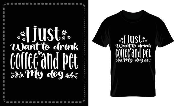 Coffee And Dog Lover T-shirt (White)