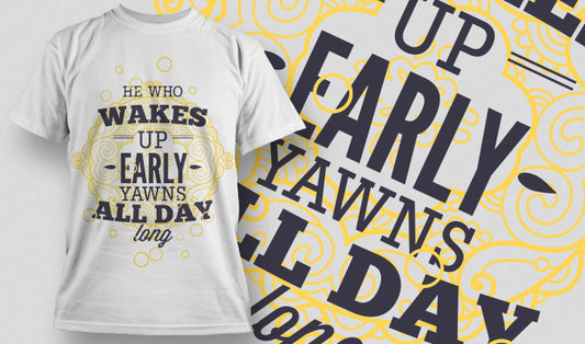 Early Riser Yawn T-shirt (White)