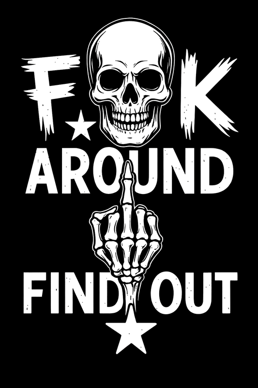 Fafo Skull Middle Finger Tee (Black)