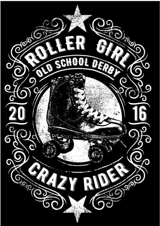 Roller Derby Girl T-shirt (Black)