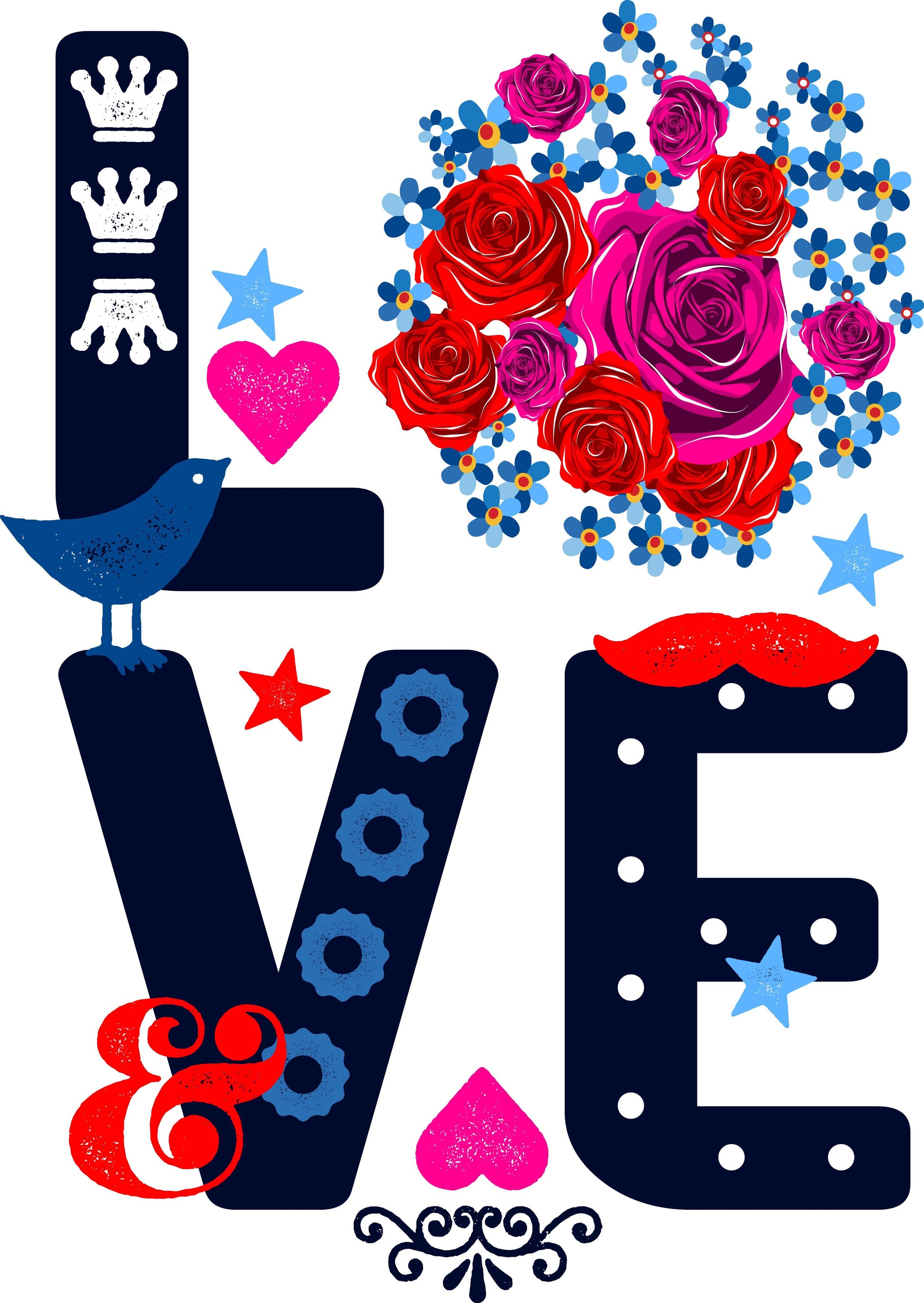 Floral Love Graphic T-shirt (White)