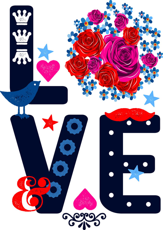 Floral Love Graphic T-shirt (White)