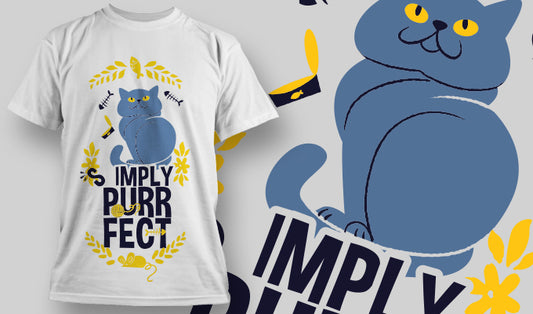 Simply Purrfect Cat T-shirt (White)