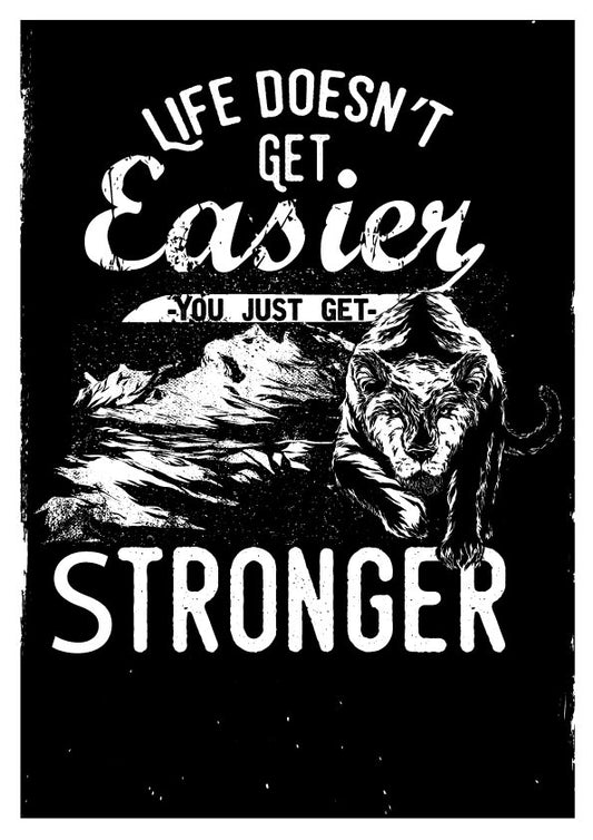 Get Stronger Motivational T-shirt (Black)