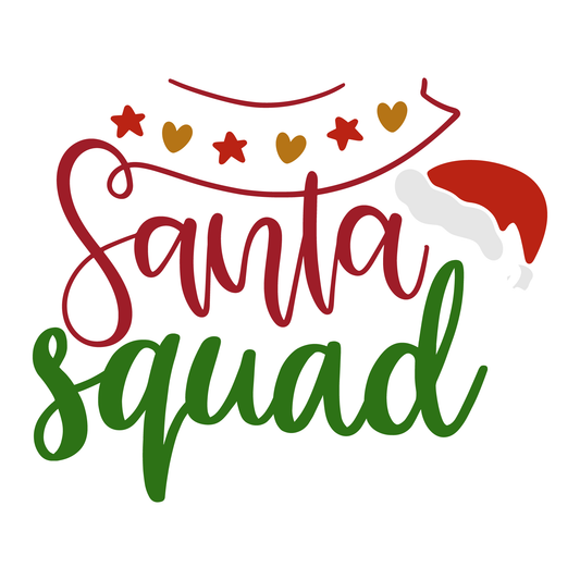 Santa Squad Holiday T-shirt (White)