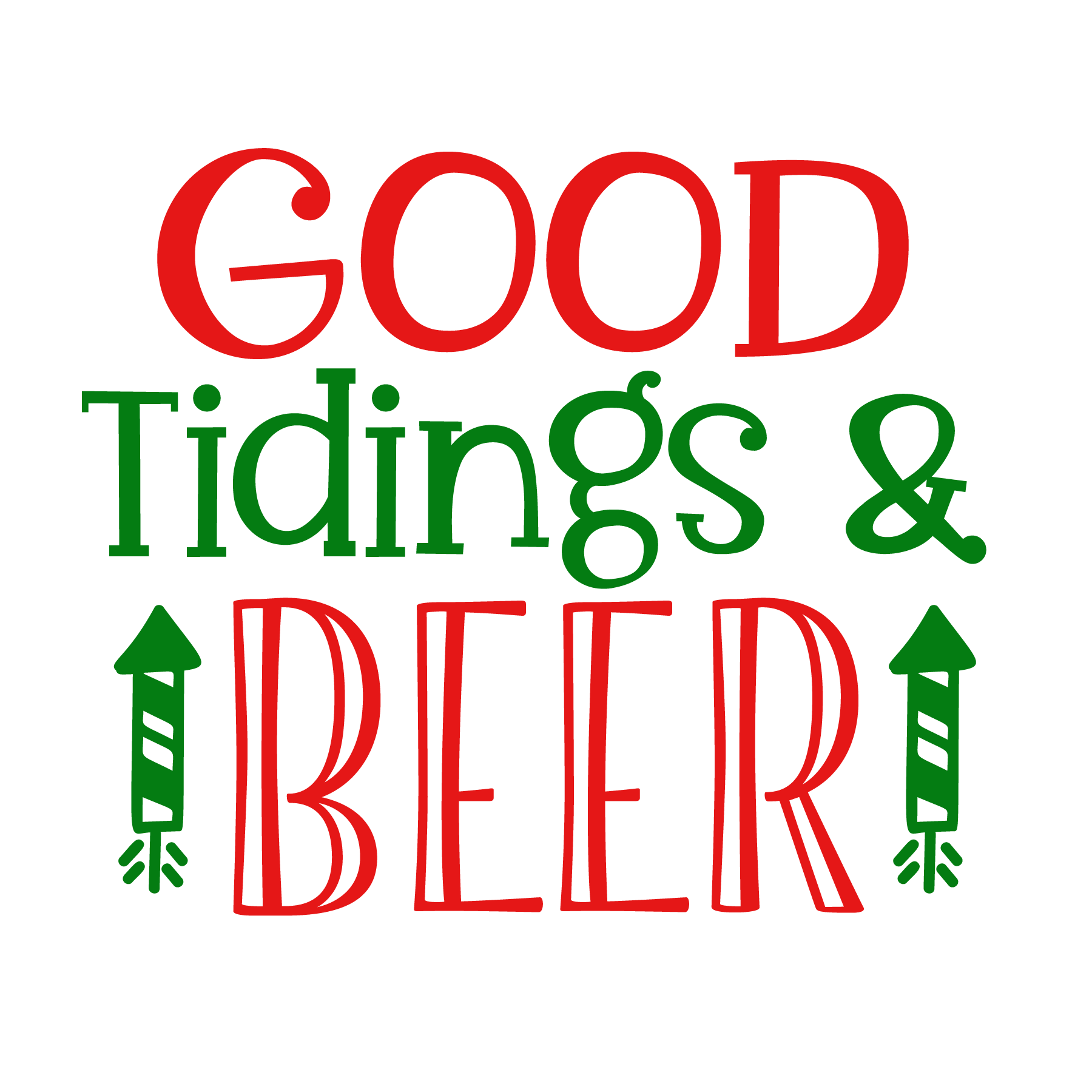Festive Greetings And Beer Tee (White)