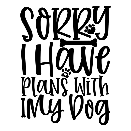 Dog Lover's Plans T-shirt (White)