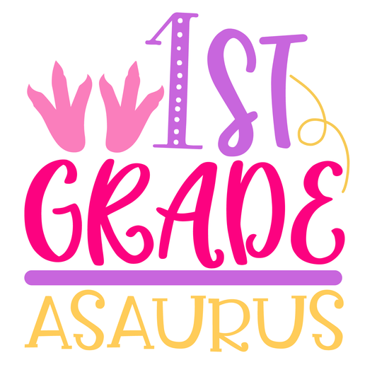 1st Grade Asaurus Tee (White)