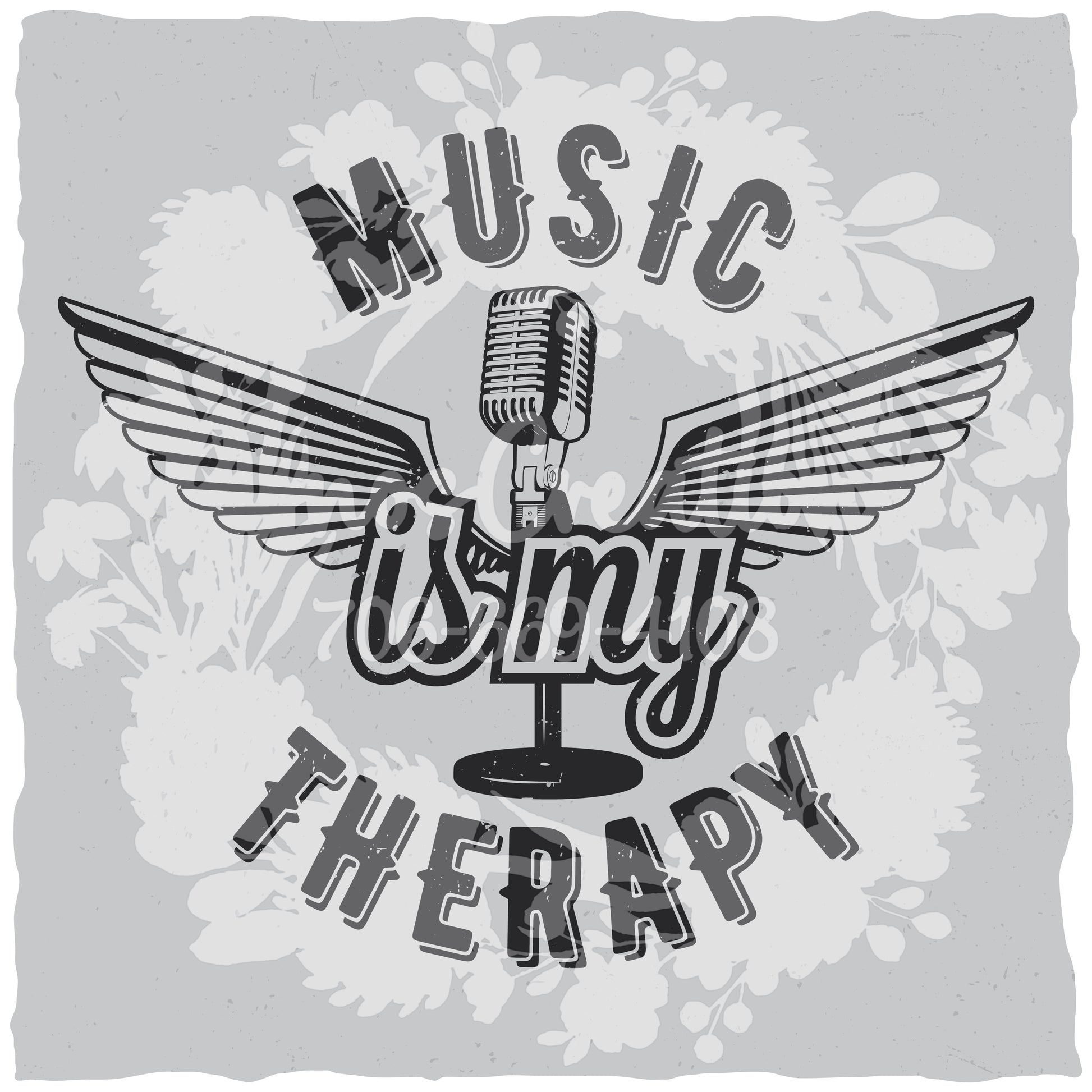 Music Therapy T-shirt (Black) [WM v1 a4d87ad8] [WM v1 bb82b915]