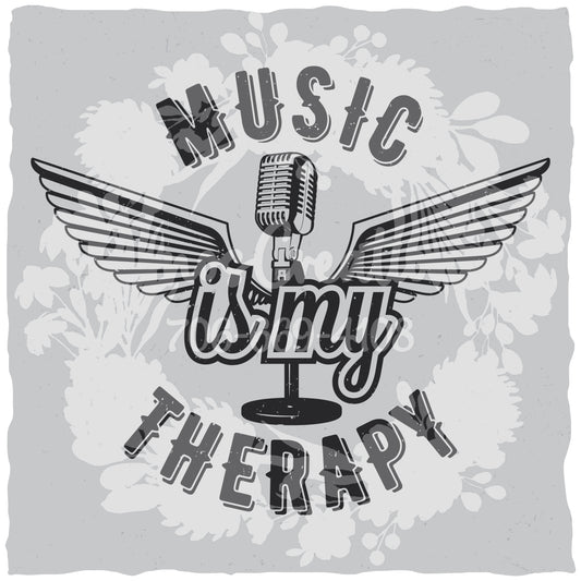 Music Therapy T-shirt (Black) [WM v1 a4d87ad8] [WM v1 bb82b915]
