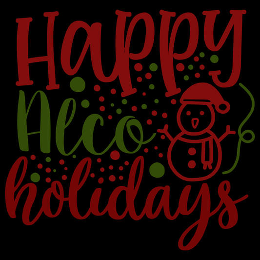 Happy Holidays Snowman T-shirt (White)