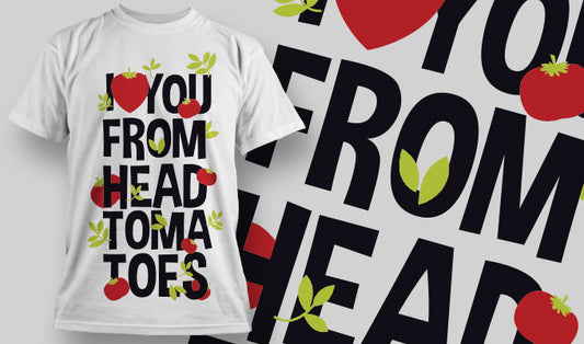 Tomato Love Graphic T-shirt (Black)