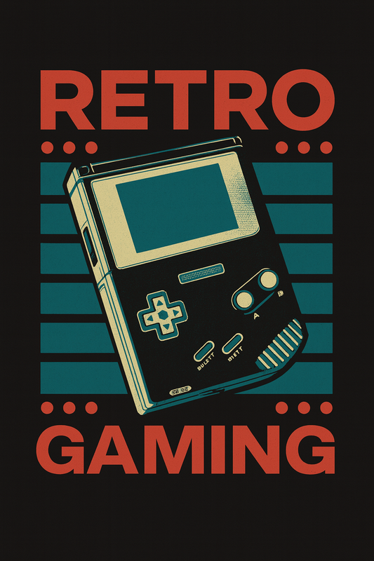 Retro Handheld Gaming Tee (Black)