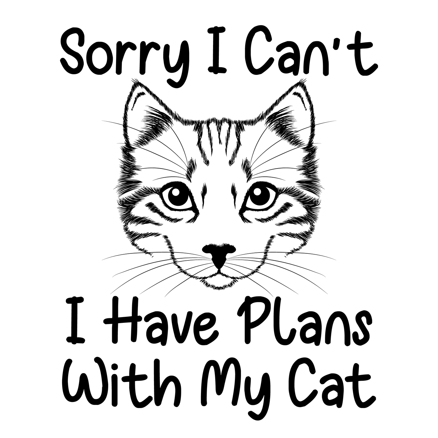 Cat Lover's Plans T-shirt (White)