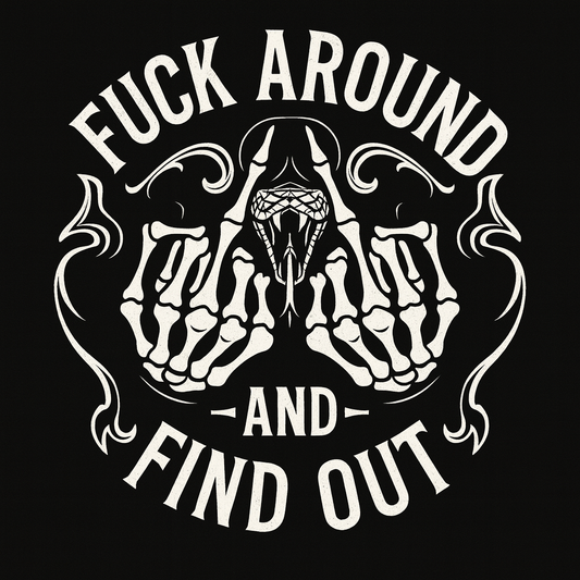 Fafo Snake Skeleton Emblem Tee (Black)