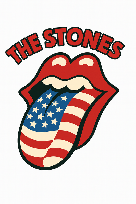 The Stones Stars & Stripes Tongue Tee (White)