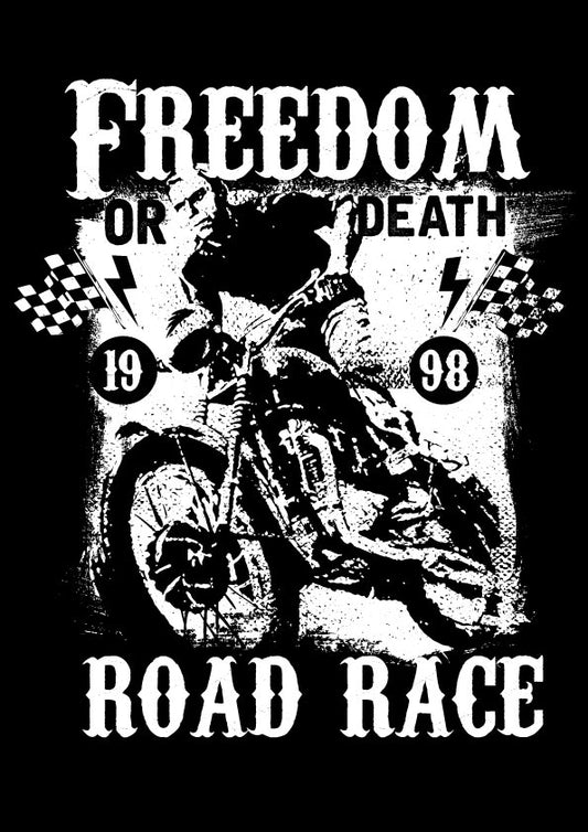 Freedom Or Death Motorcycle Tee (Black)