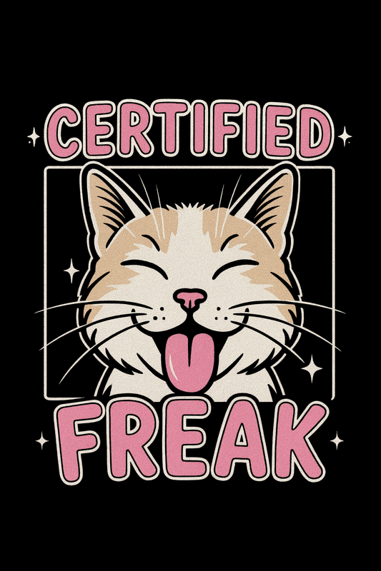 Certified Freak Cat Tee (Black)