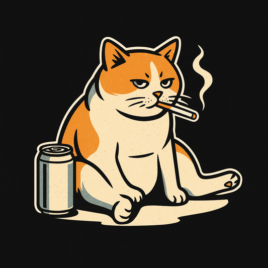 Streetwise Cat & Can Tee (Black)