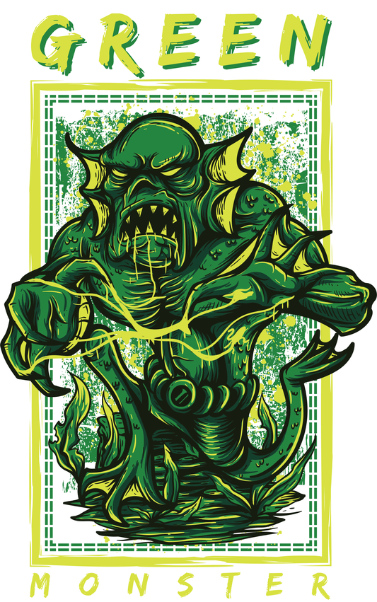 Green Monster Graphic Tee (White)